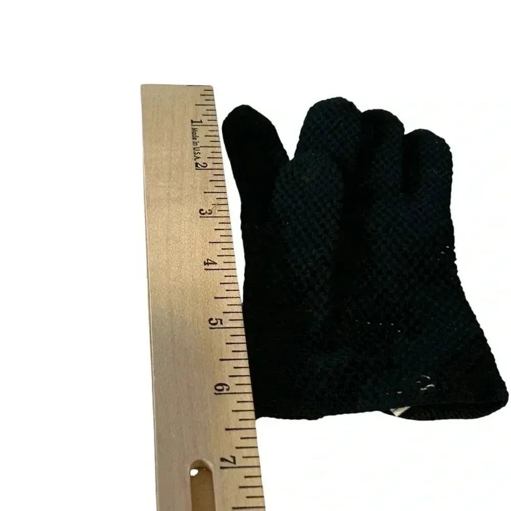 Vintage Italian Crochet Fishnet Gloves by Calvone Elegant Stretch Dress Gloves Black - Image 10