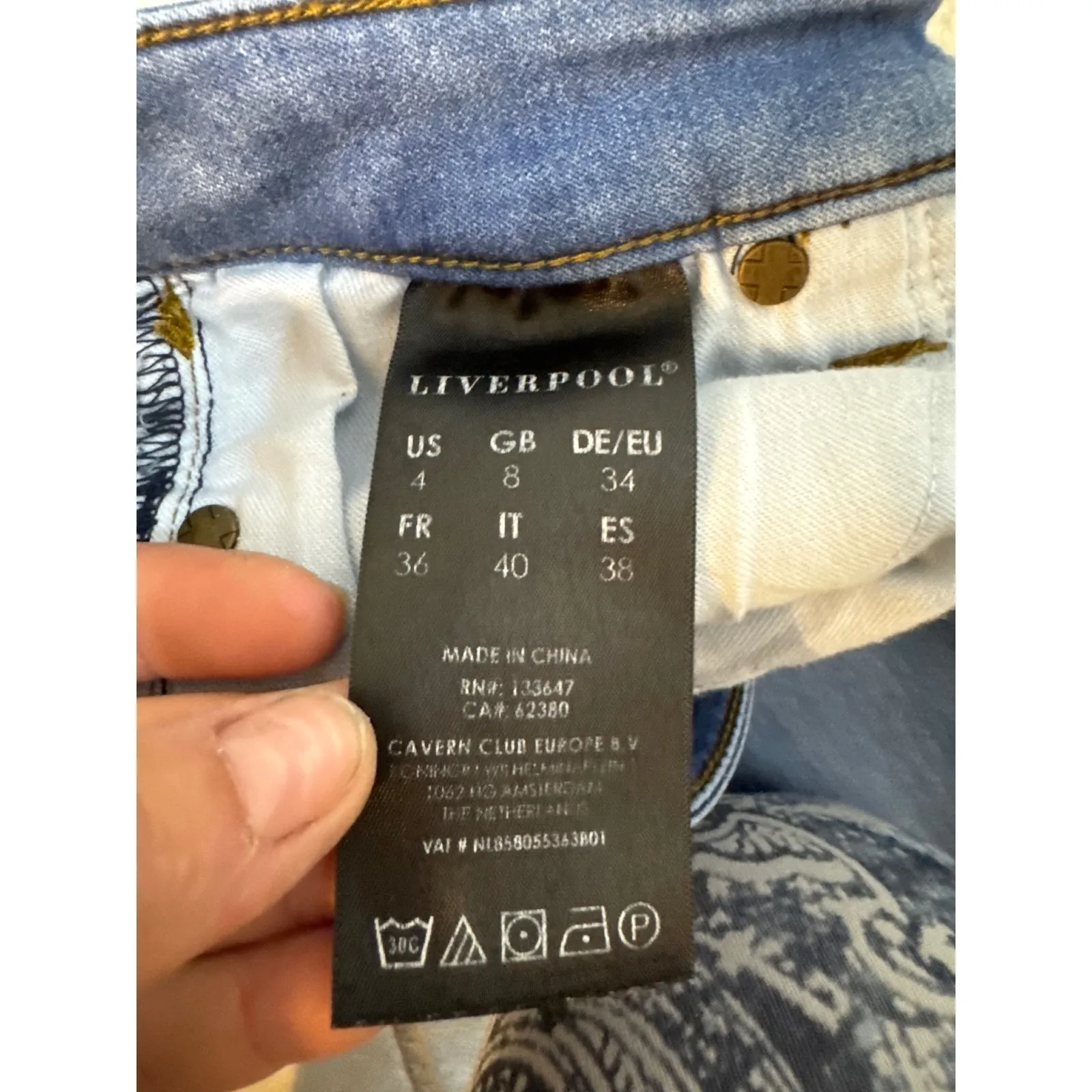 Liverpool Ridgeway Grind Ankle Skinny Jeans Blue Wash Womens Size 4 - Image 5