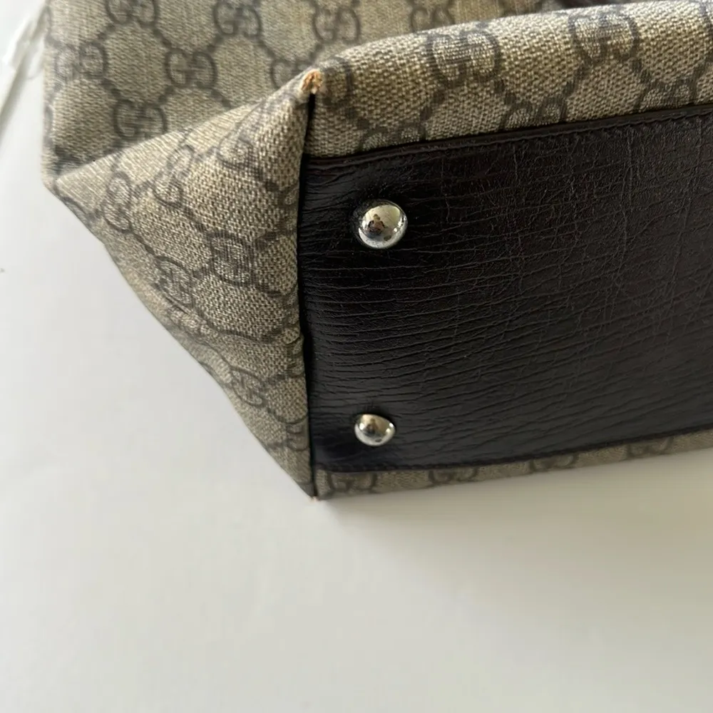 Gucci Beige and Brown Tote Bag - Image 9