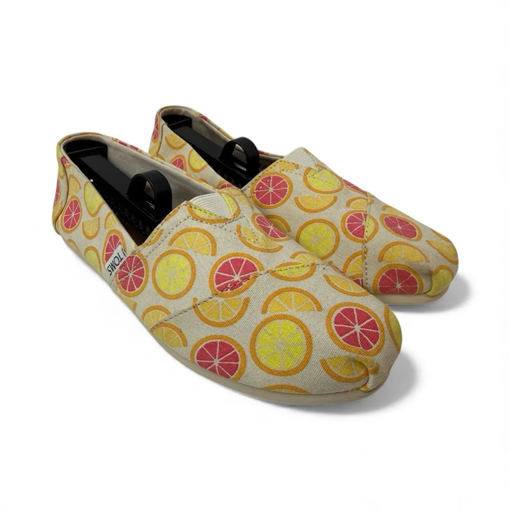 Toms  Citrus Pattern Canvas Slip-Ons size 8 - Image 2
