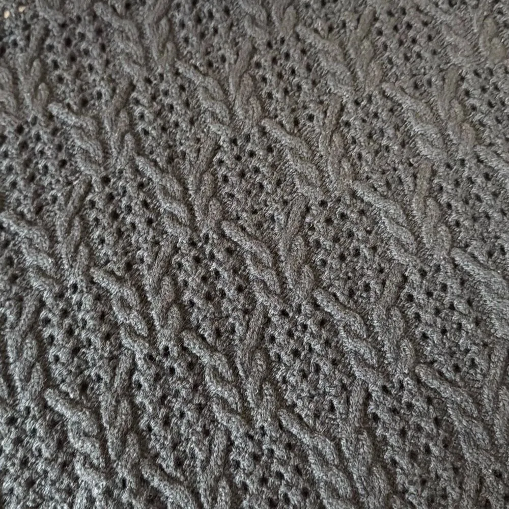 Rag & Bone 100% wool Divya cable crochet knit sweater large - Image 10