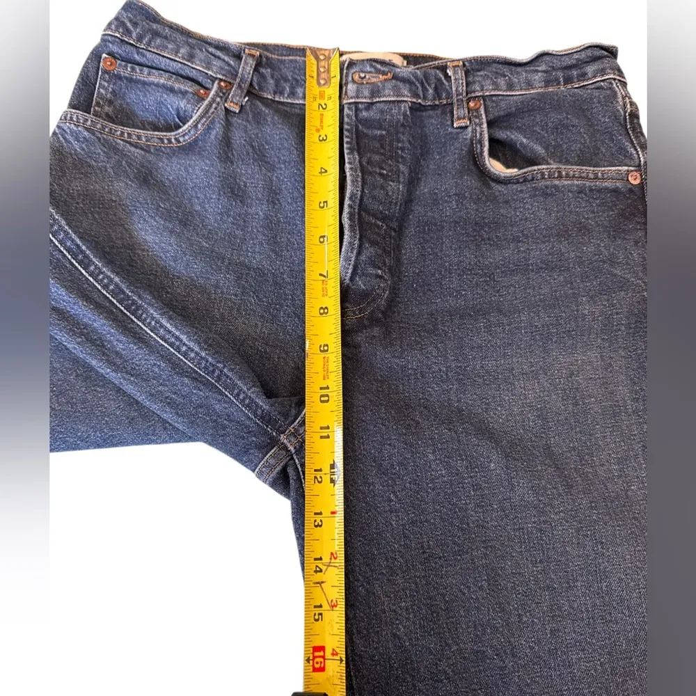 Agolde Deep Blue Denim Jeans - Image 5