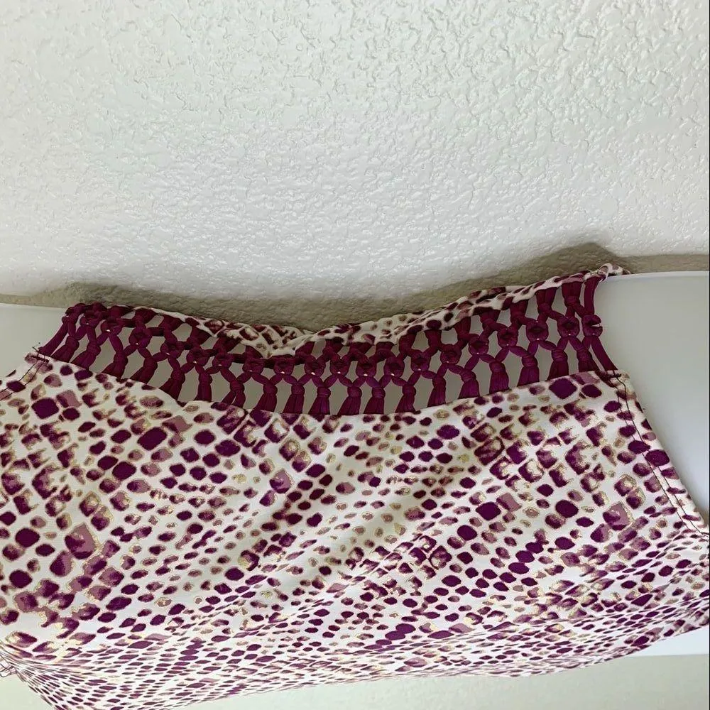 Ambrielle Size XL Animal Print One Piece Swimsuit Purple - Image 5