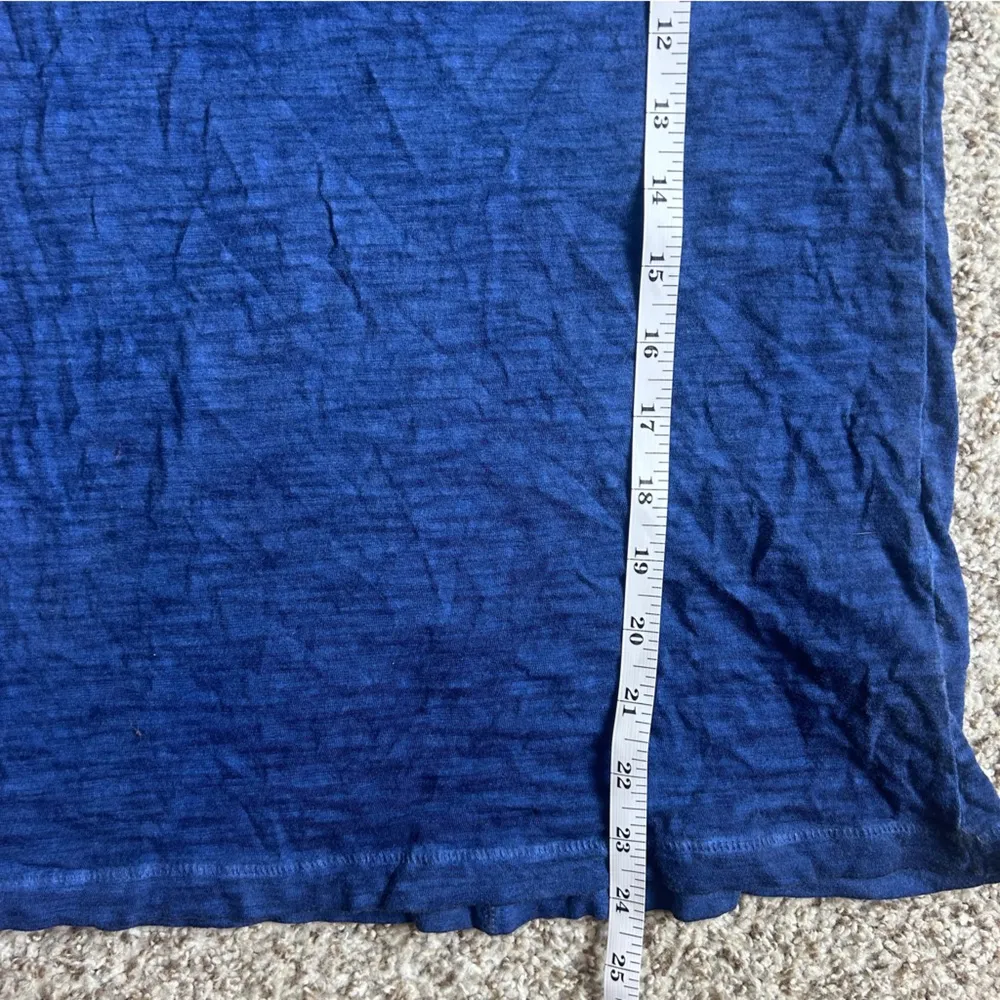 Express Blue Fitted V-Neck Short Sleeve Tee Casual Summer Comfy Small - Image 6