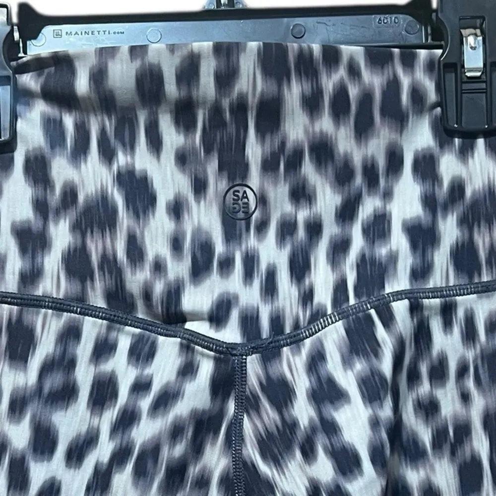 SAGE COLLECTIVE Animal Print High Rise Bike Shorts Size Small Black - Image 6