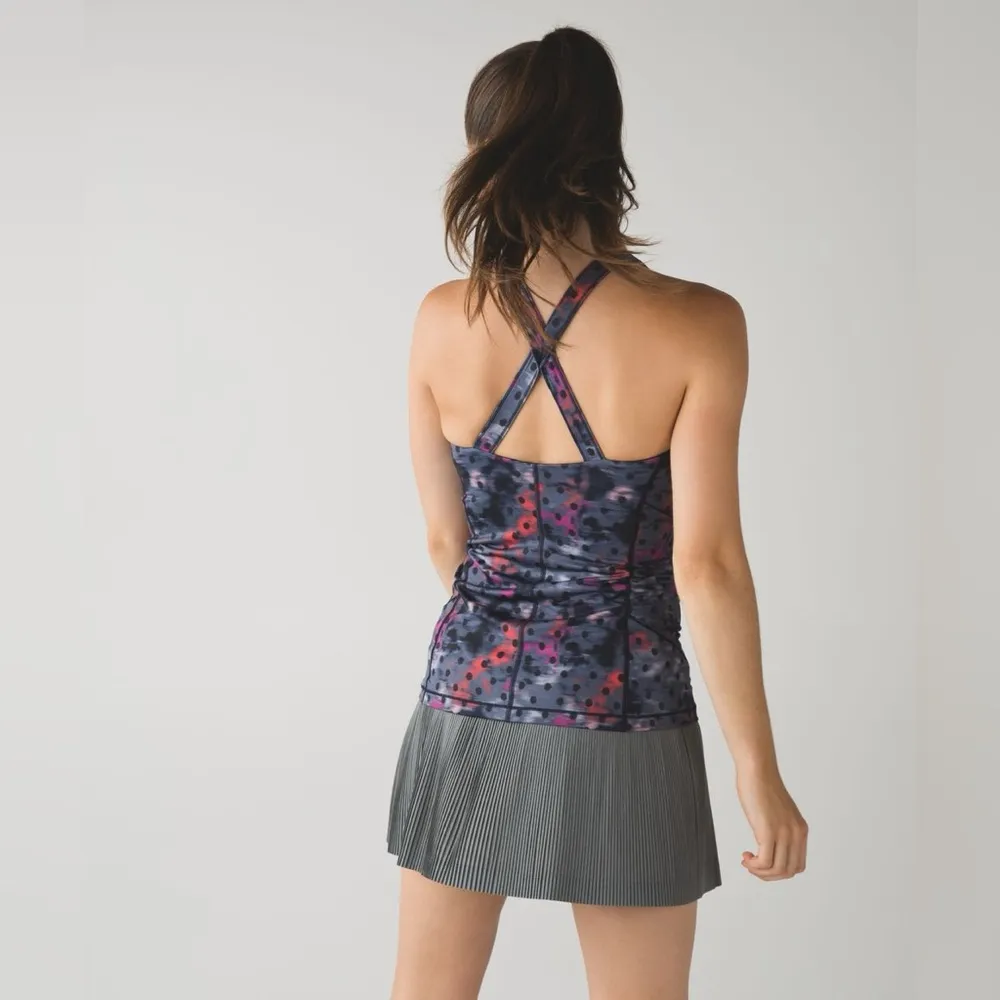 LULULEMON GRAY PINK ORANGE Kanto Catch Me Tank - Image 4