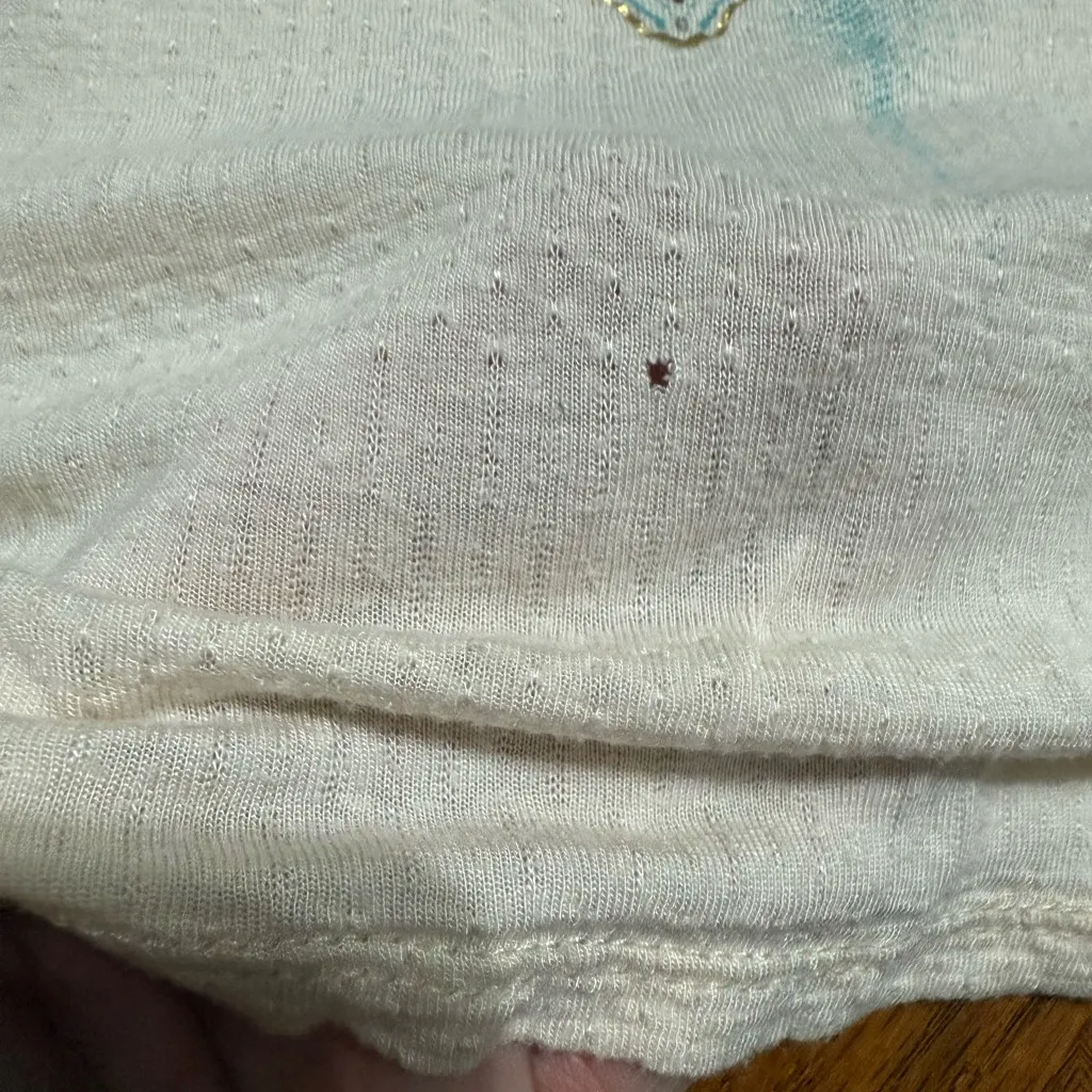 Harley-Davidson Graphic Top Crochet Back Detail /Beaded Metallic in Front Sz L - Image 11