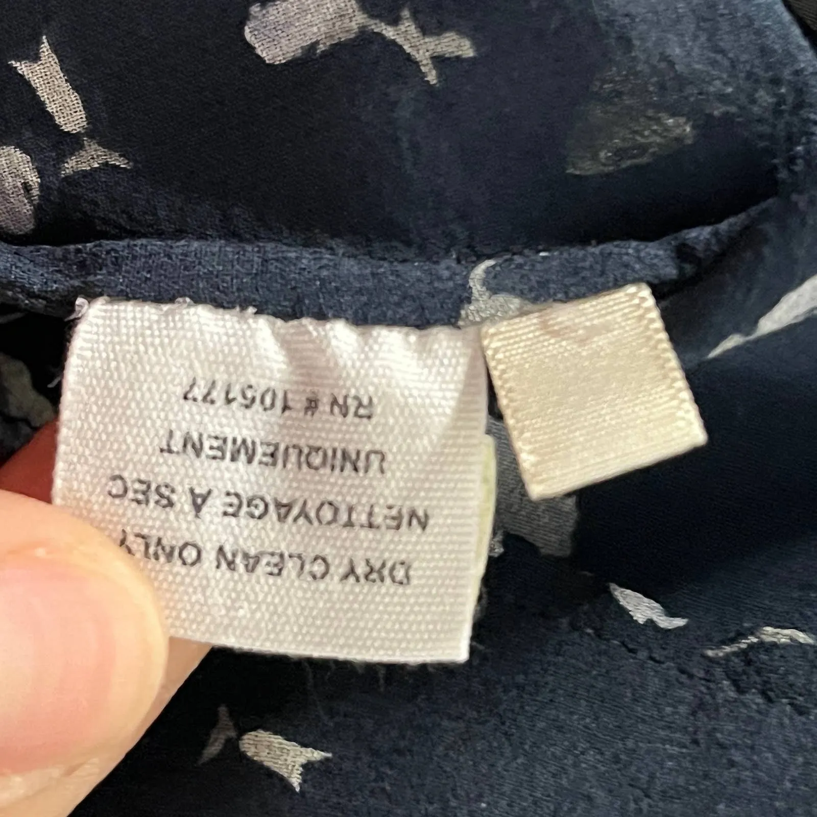 Ulla Johnson Anosha Embroidered Silk Floral Blouse Women Navy Blue Size 4 - Image 5