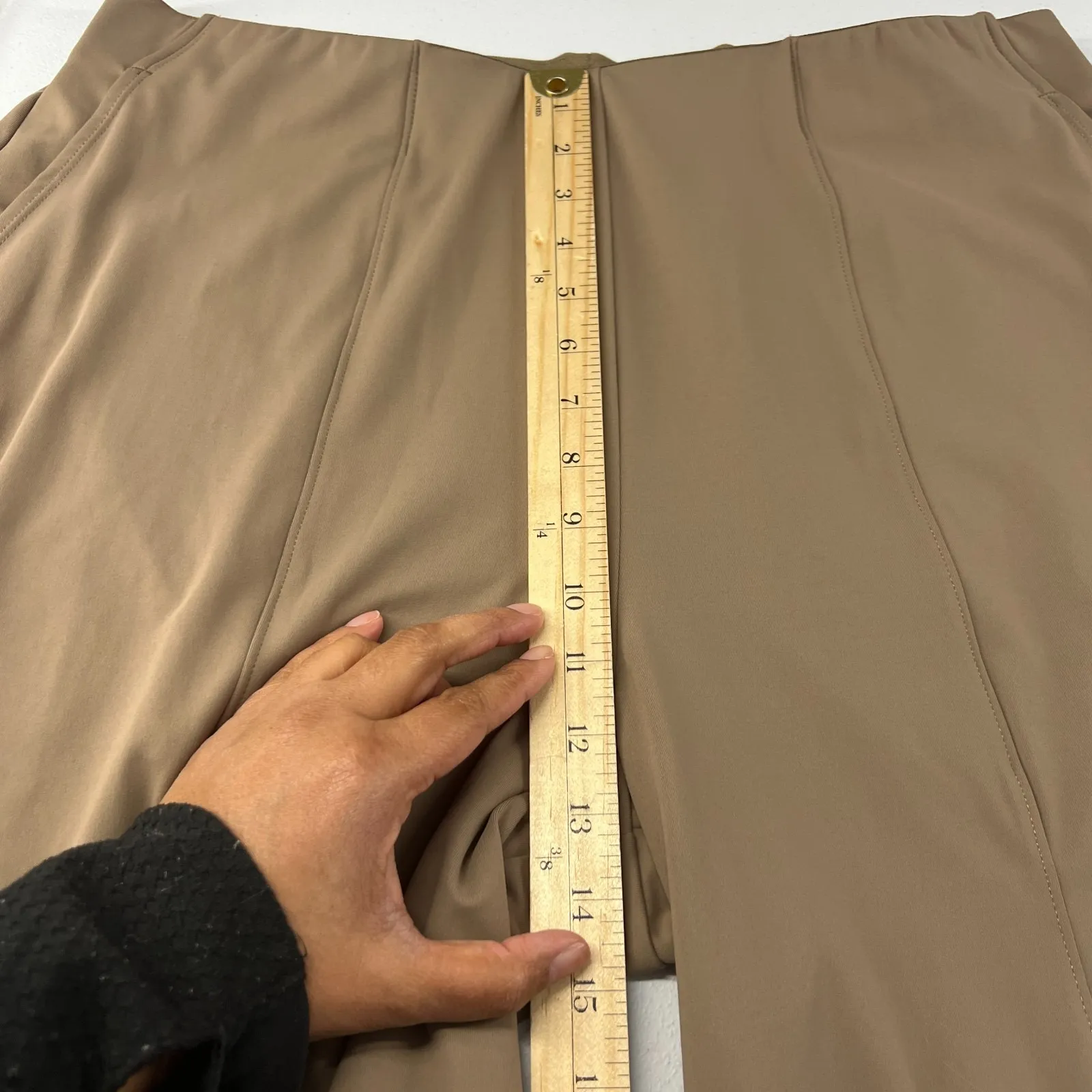 Old Navy PowerSoft Go Dry Pants Womens XL Brown High Rise Pleated Wide Leg - Image 13