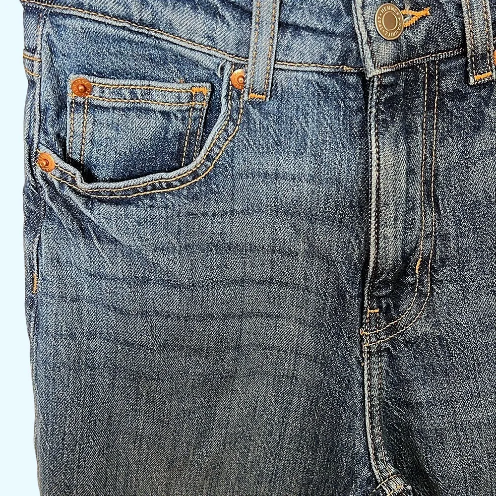 H&M Wide Leg High Waist Cropped‎ Jeans Sz 2 NWT 21" Inseam Classic Denim - Image 7