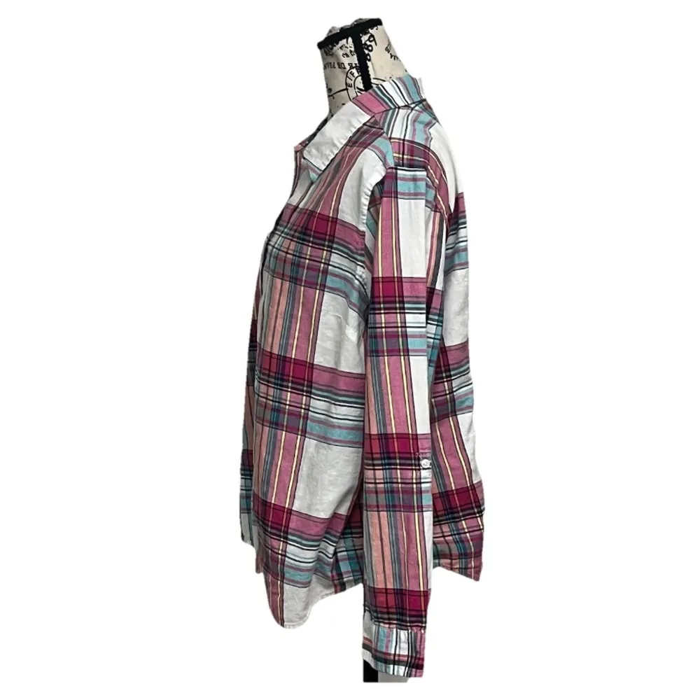 Talbots Plaid Button Down Shirt XLP – Preppy Anglercore Fishermen Camp Shirt - Image 4