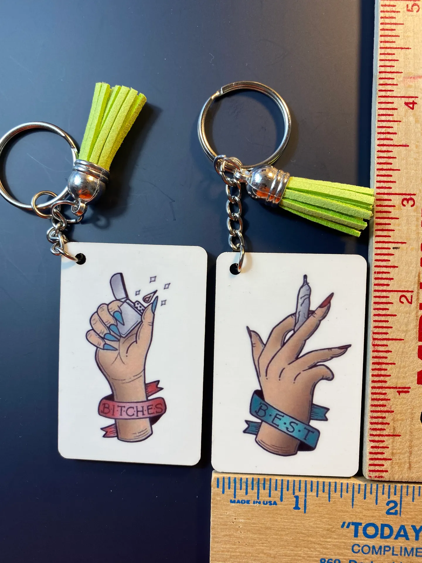 Best Friends, Besties, Keychains With Tassels - Image 4
