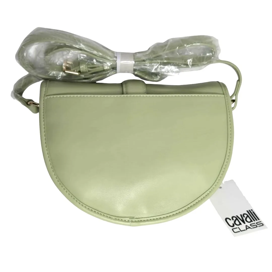 Cavalli Class Marina Saddle Flap Crossbody Bag in Leaf Green NWT - Image 2