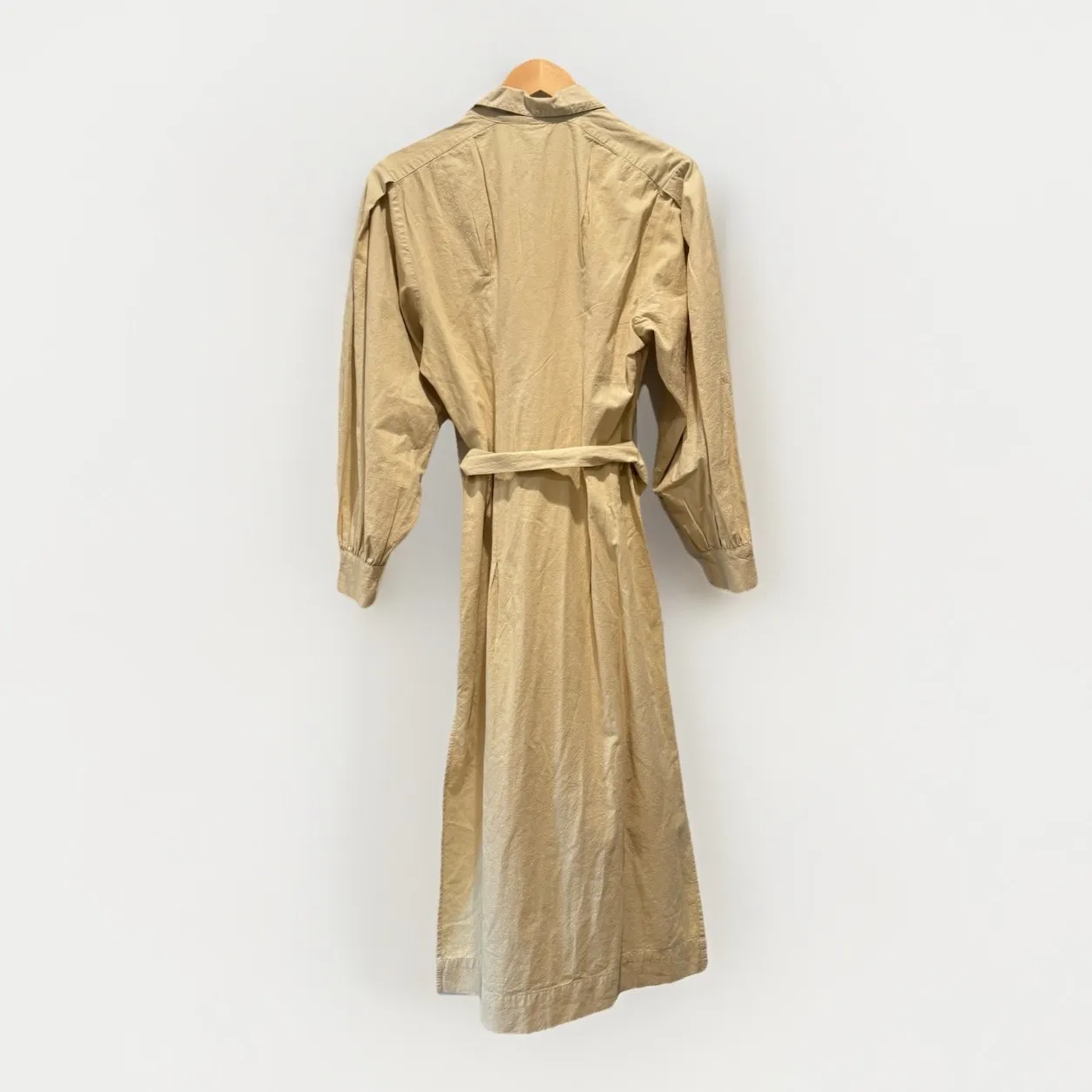 NEW Free People Aubrey Belted Long Sleeve Utility Shirtdress‎ in Cream Khaki XS - Image 8