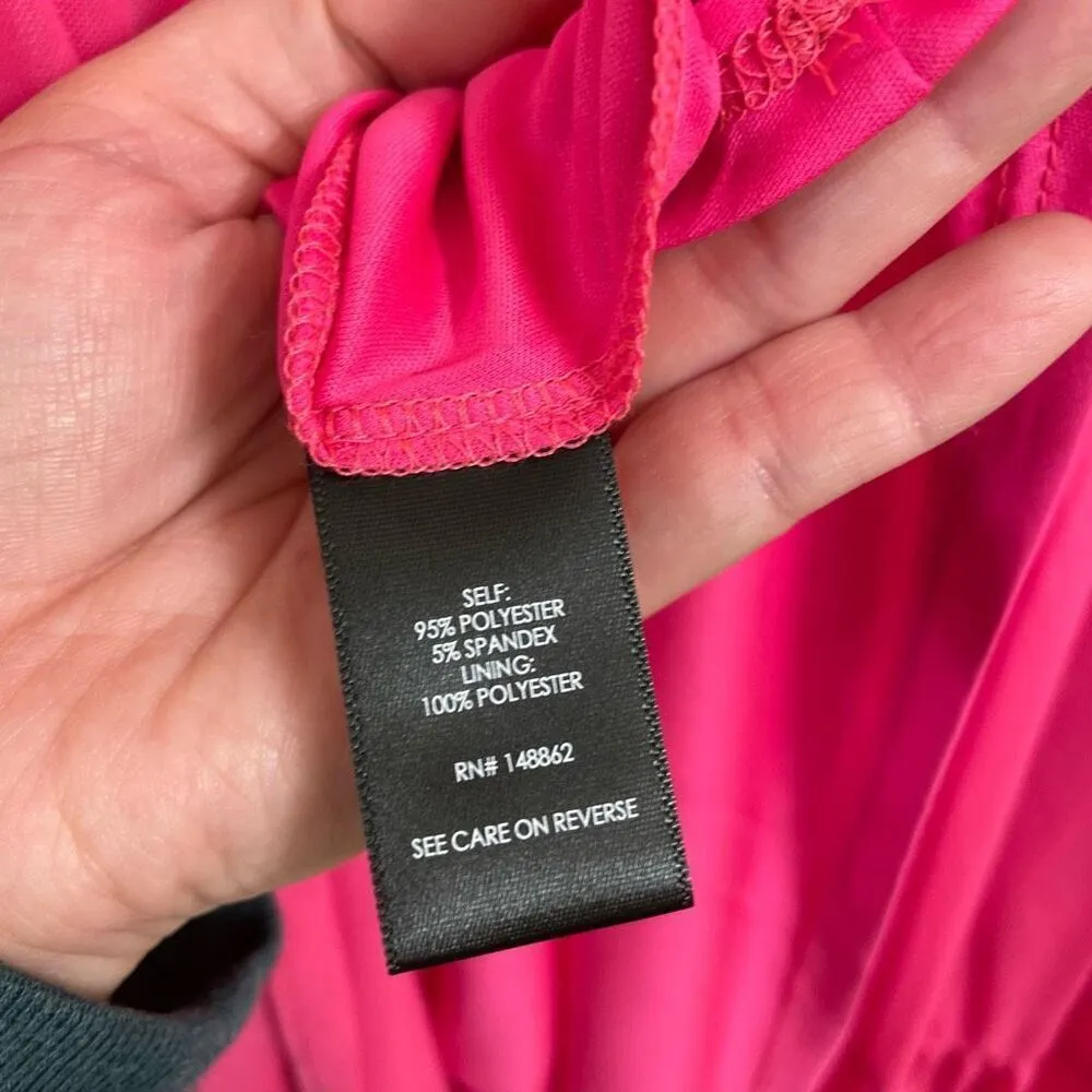 Torrid Hot Pink Glo Mesh Ruffle Tiered Mini Dress XL/14 NWT - Image 7