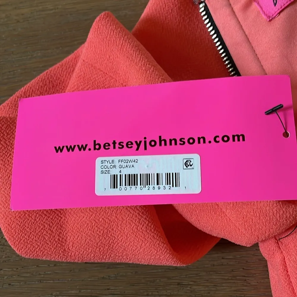 Betsey Johnson Orange/Coral Sheath Dress Size 4 NWT - Image 13