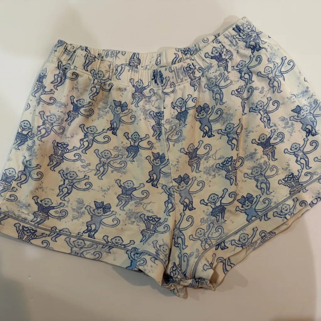 Roller Rabbit x Love Shack Fancy Limited Edition Blue and white Shorts XS - Image 4