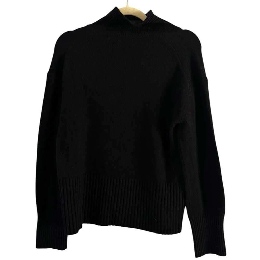 Everlane Black The Body Turtleneck In Cashmere Cropped Ribbed Size XXS - Image 4