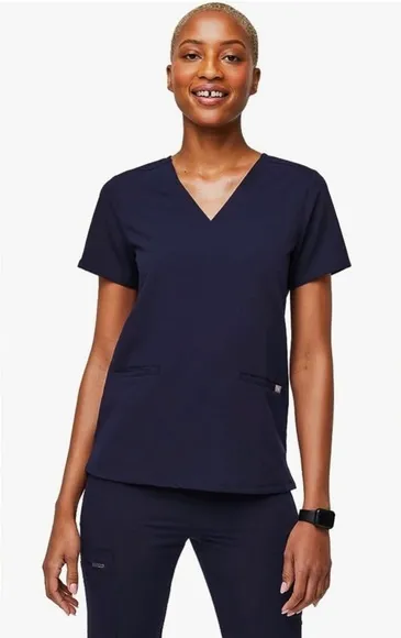 FIGS Casma Scrub Top Classic Fit 3 Pockets, Stretch, Anti-Wrinkle Medical MEDIUM - Image 1