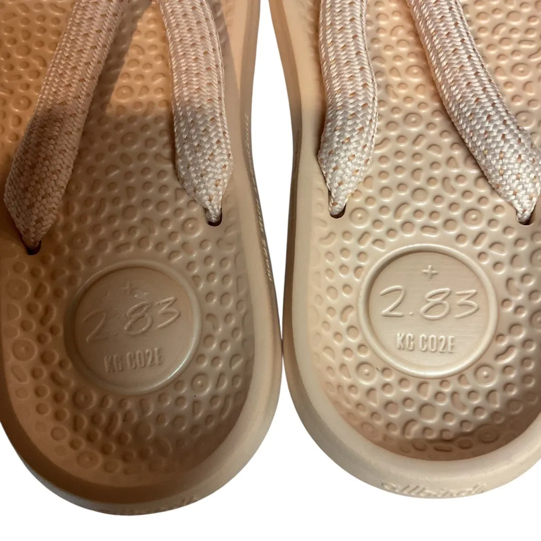 Allbirds Women's Sugar Zeffers 2 Thong Flip Flops Sandal Lux‎ Beige Size 8.5 - Image 9