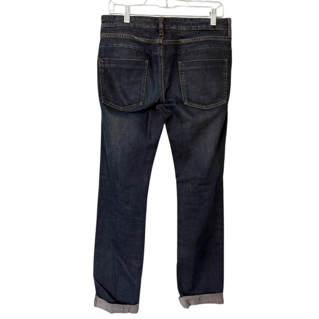 Stella McCartney Dark Wash Distressed Straight Leg Jeans Made in Italy Size 30 - Image 2