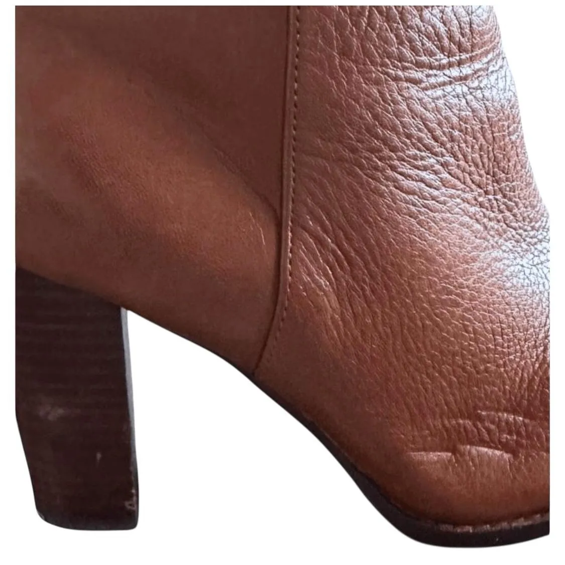 Clarks Womens Kacia Alfresco Size 5 Brown Leather Ankle Booties Heeled - Image 8