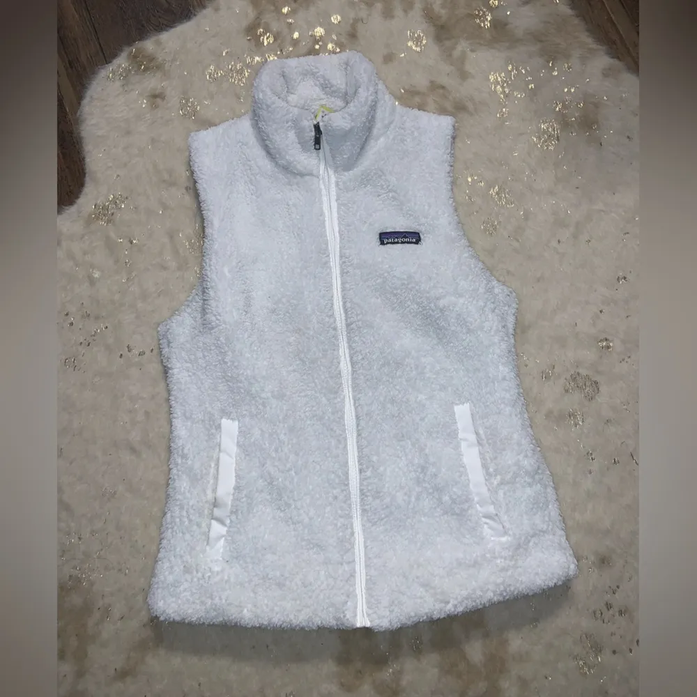 Patagonia Women's Los Gatos Vest white Sherpa fall full zip casual outdoor $119 - Image 5