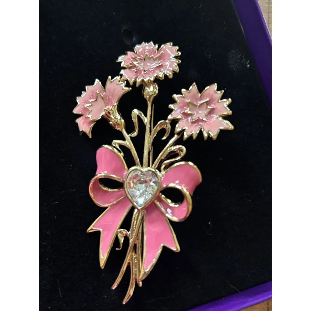 Bob Mackie Jewelry Patriotic Soldier & Pink Flower Brooch Set In Gift Box - Image 5