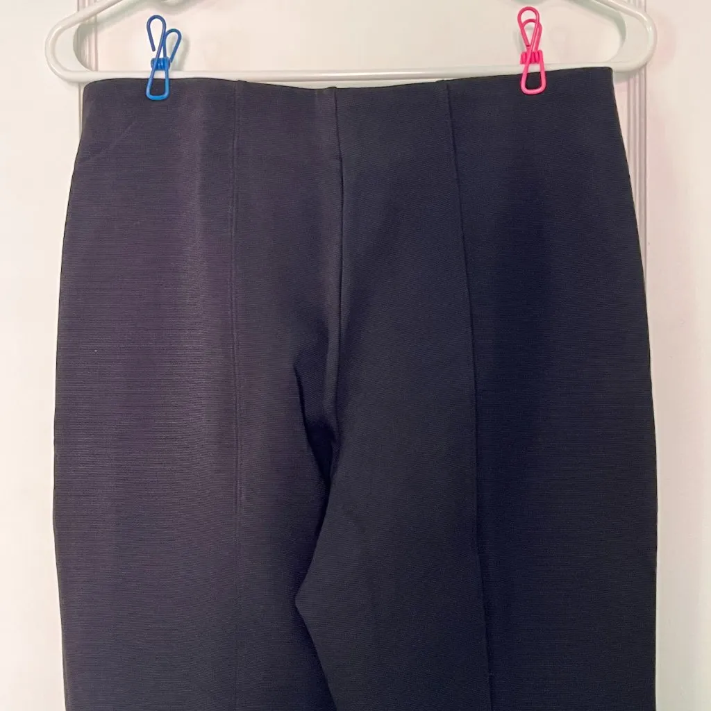 Maeve Anthropologie front seam black cropped straight pull on pants size small - Image 5