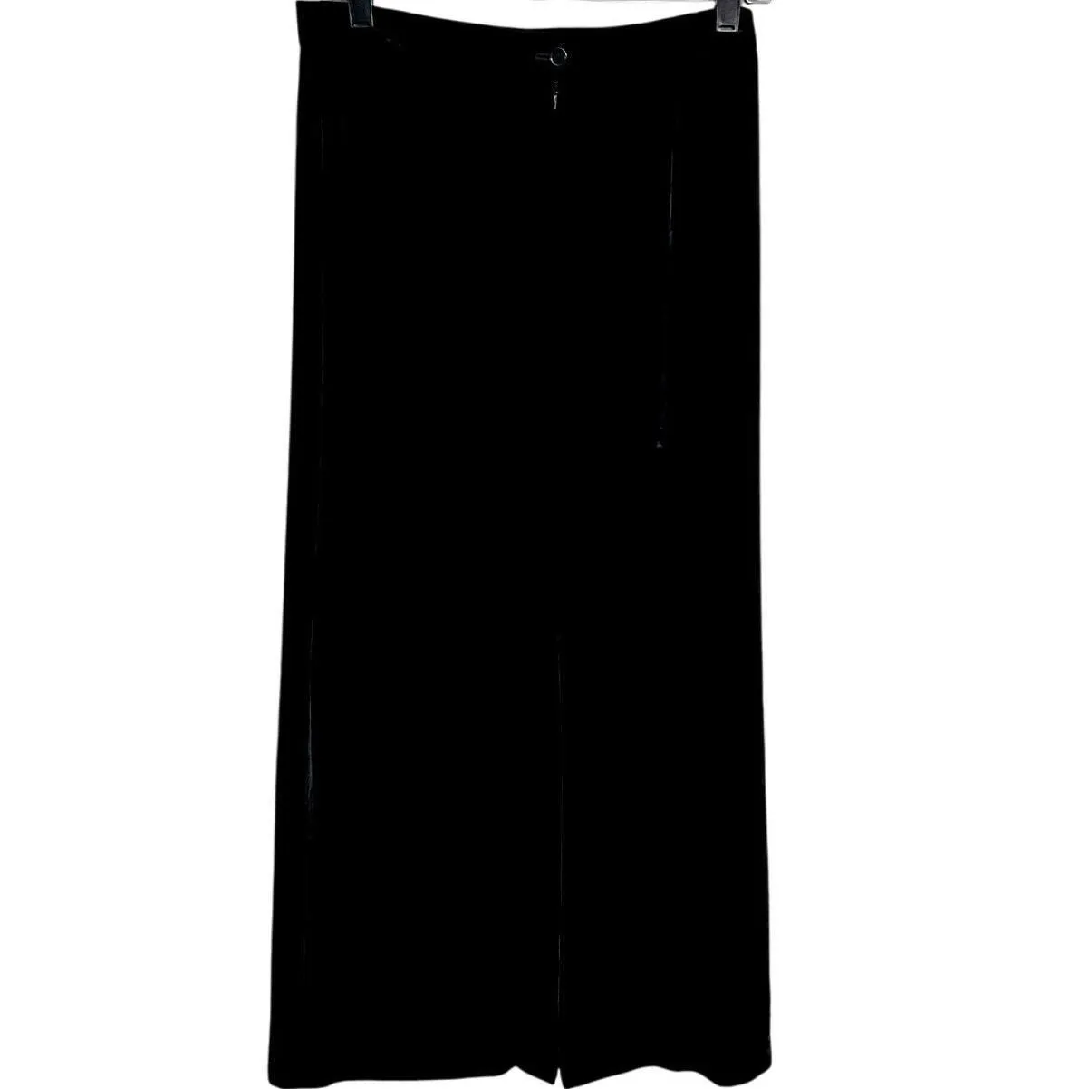 Vintage Ann Taylor Silk Blend Black Velvet Maxi Skirt Size 6 Whimsigoth Vamp Emo - Image 2