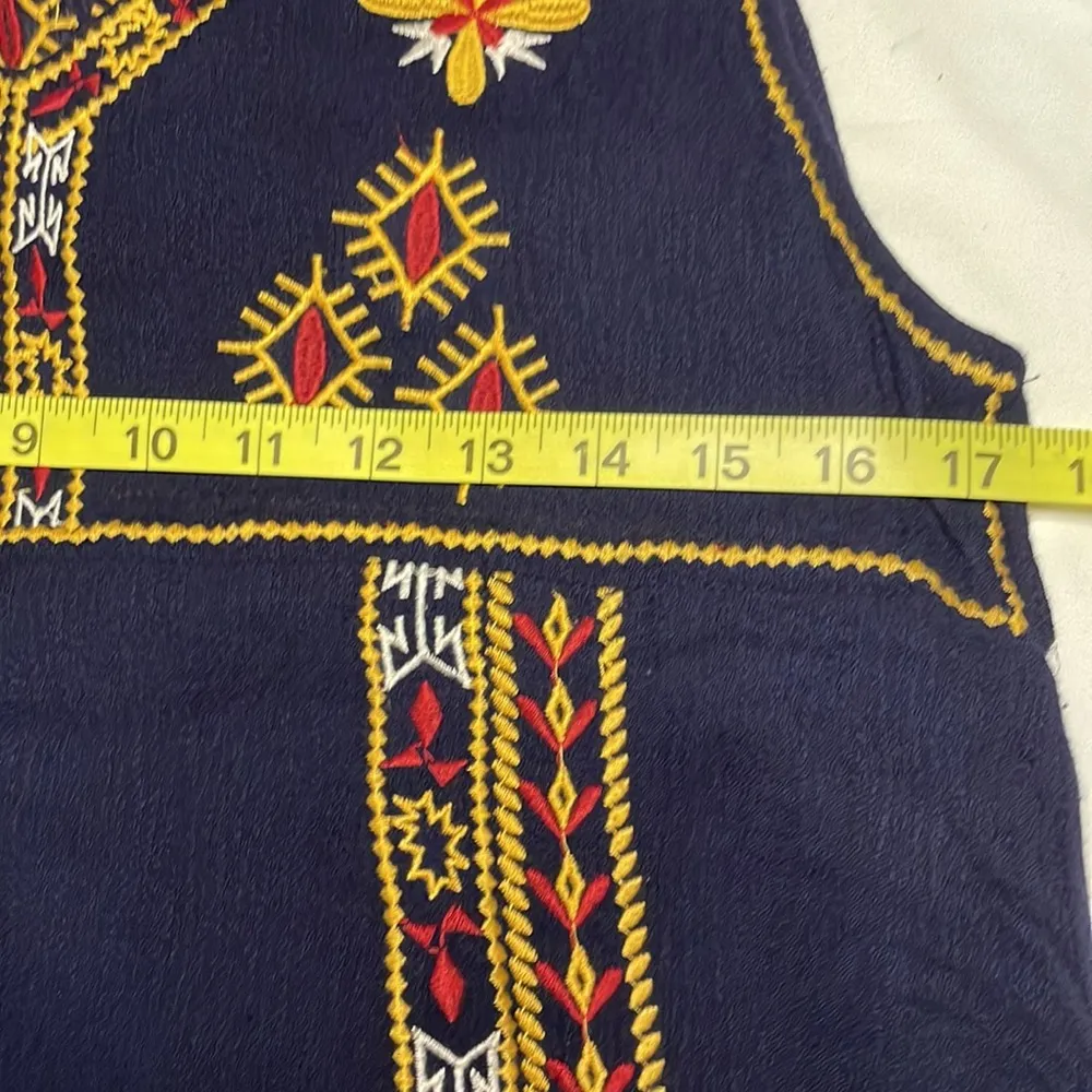 TMHL boho tribal embroidered sleeveless sheer lightweight tank mini midi dress - Image 5