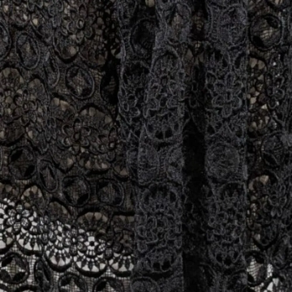 Boutique Sharon Kahala HI Lace Design Shrug EUC $229 Size XL WF140 Black - Image 7