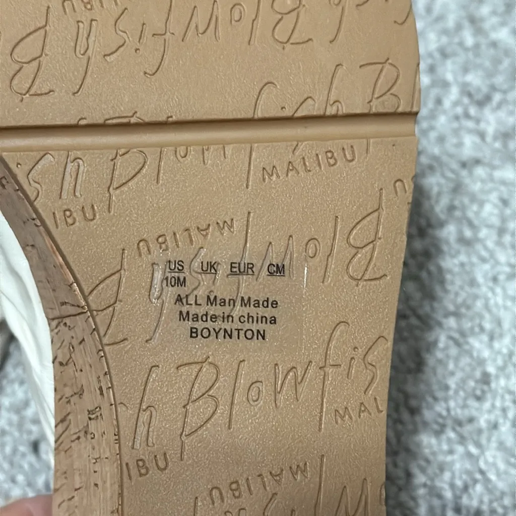 Blowfish MALIBU women’s size 10M Boynton Wedge slip on sandal new without box Tan - Image 9