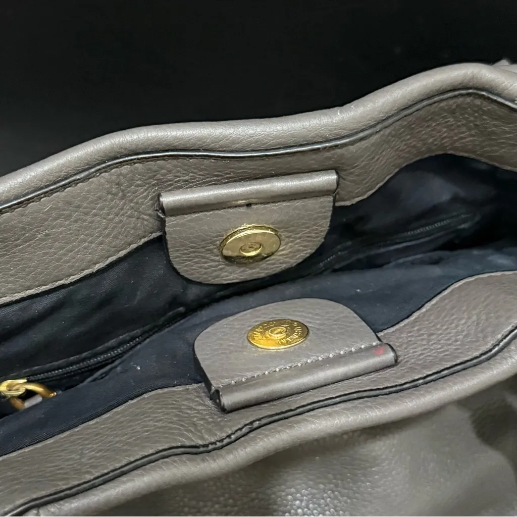 Marc By Marc Jacobs Q Fran Tote Dark Gray Pebbled Leather Satchel Shoulder Bag - Image 16