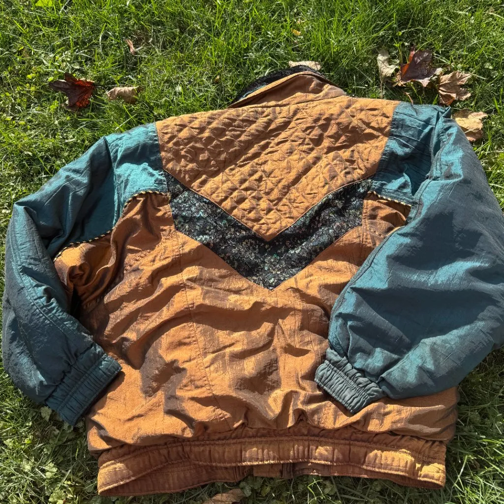 VTG Lace Windbreaker Green Size L - Image 5