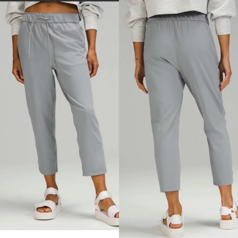 Lululemon Stretch High Rise Crop 23" Pants Size 4 in Rhino Grey - Image 2