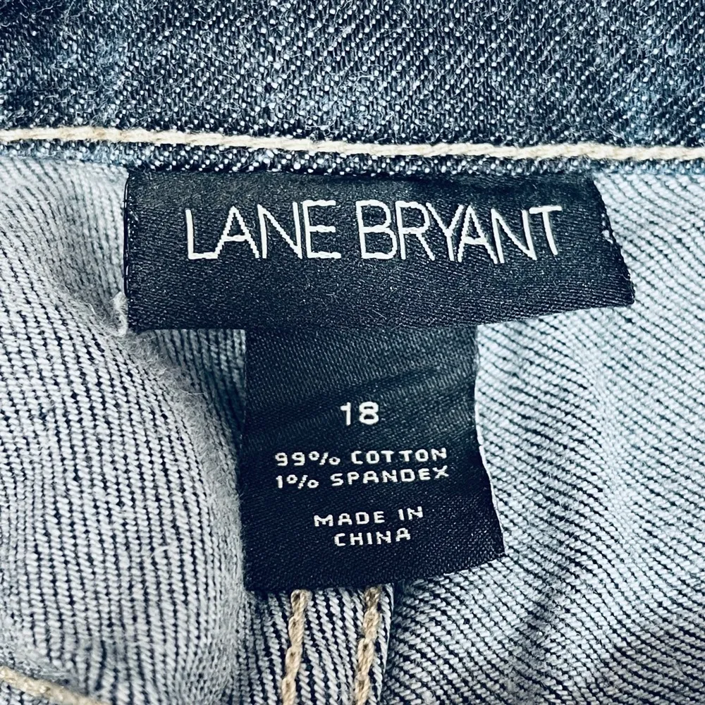 Lane Bryant High Waist Jean Shorts Dark Blue Size 18 - Image 3