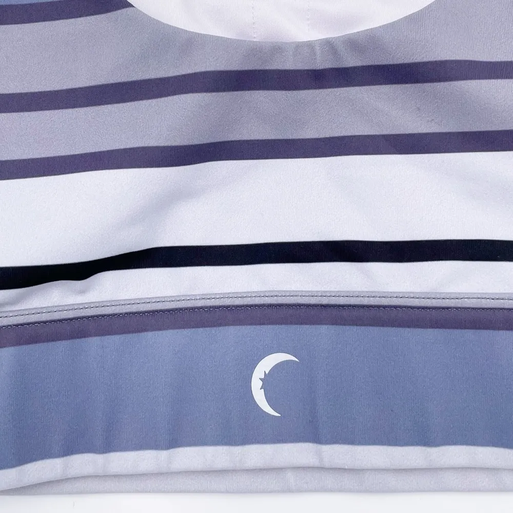 Zyia Active Purple Horizon Light n Tight Sports Bra Striped Women's Size Medium - Image 3