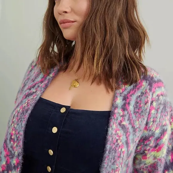 Anthropologie  Maeve Peggy Python Cardigan SIZE XS oversized‎ alpaca soft - Image 2