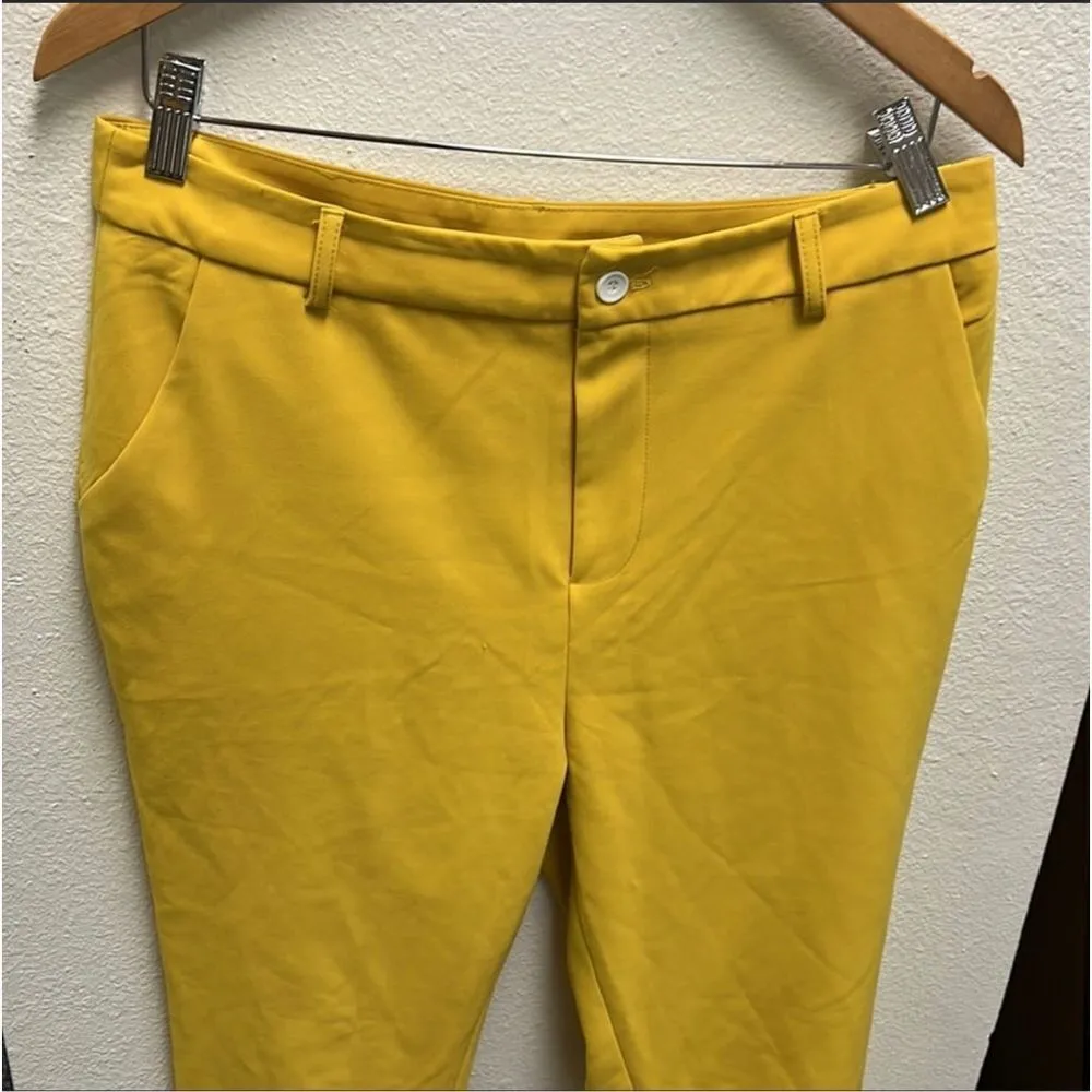 LISUEYNE Women’s Two Pieces Blazer Office Lady Suit Yellow Size 8 - Image 10