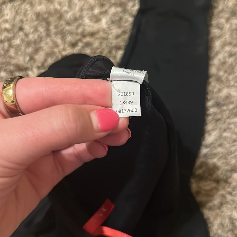 SPANX Faux Leather Leggings Matte Black Camo Medium - Image 8