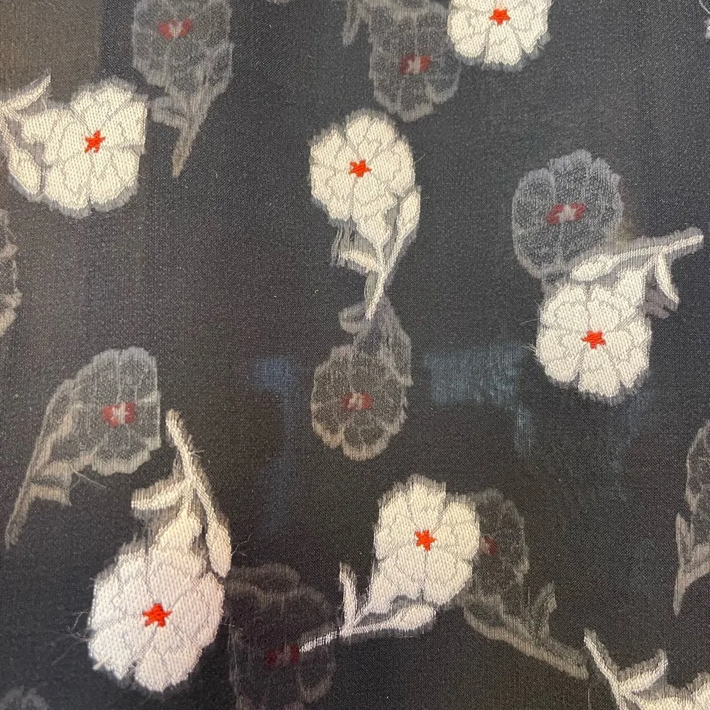 rag & bone Elodie Fil Coupe Silk Blend Navy Floral Dress Coverup M/L - Image 5