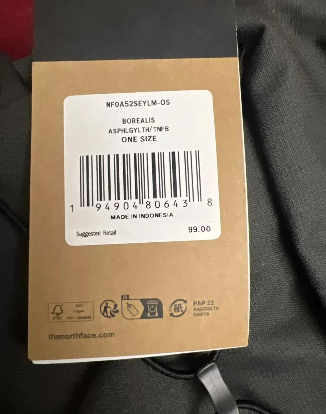 The North Face Borealis Laptop Backpack Asphalt Grey Light Heather/TNF Black New - Image 3