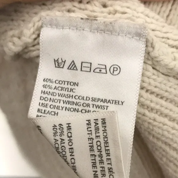 BDG cream colored cable knit elbow patch sweater size medium boho chic cozy cute - Image 7