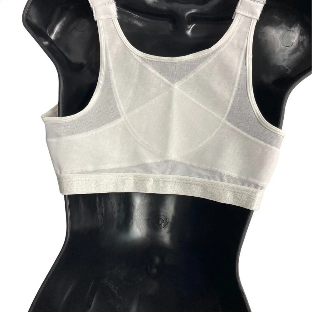 PLAYTEX, 18 Hour White Bra, Sz‎ 36D, No Underwire, Hook & Eye front closure, - Image 3