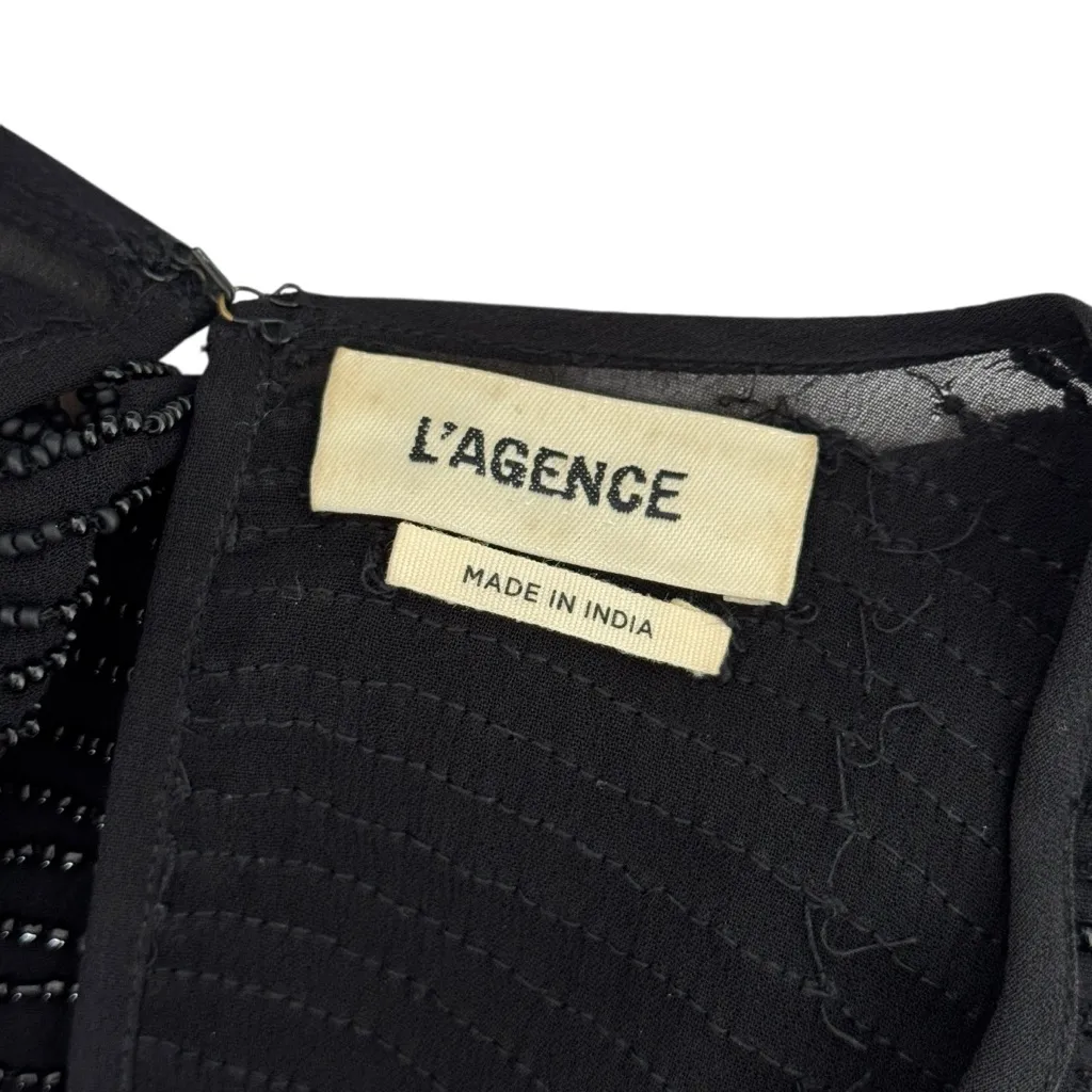 L’Agence Black Beaded Tank Top - Image 10