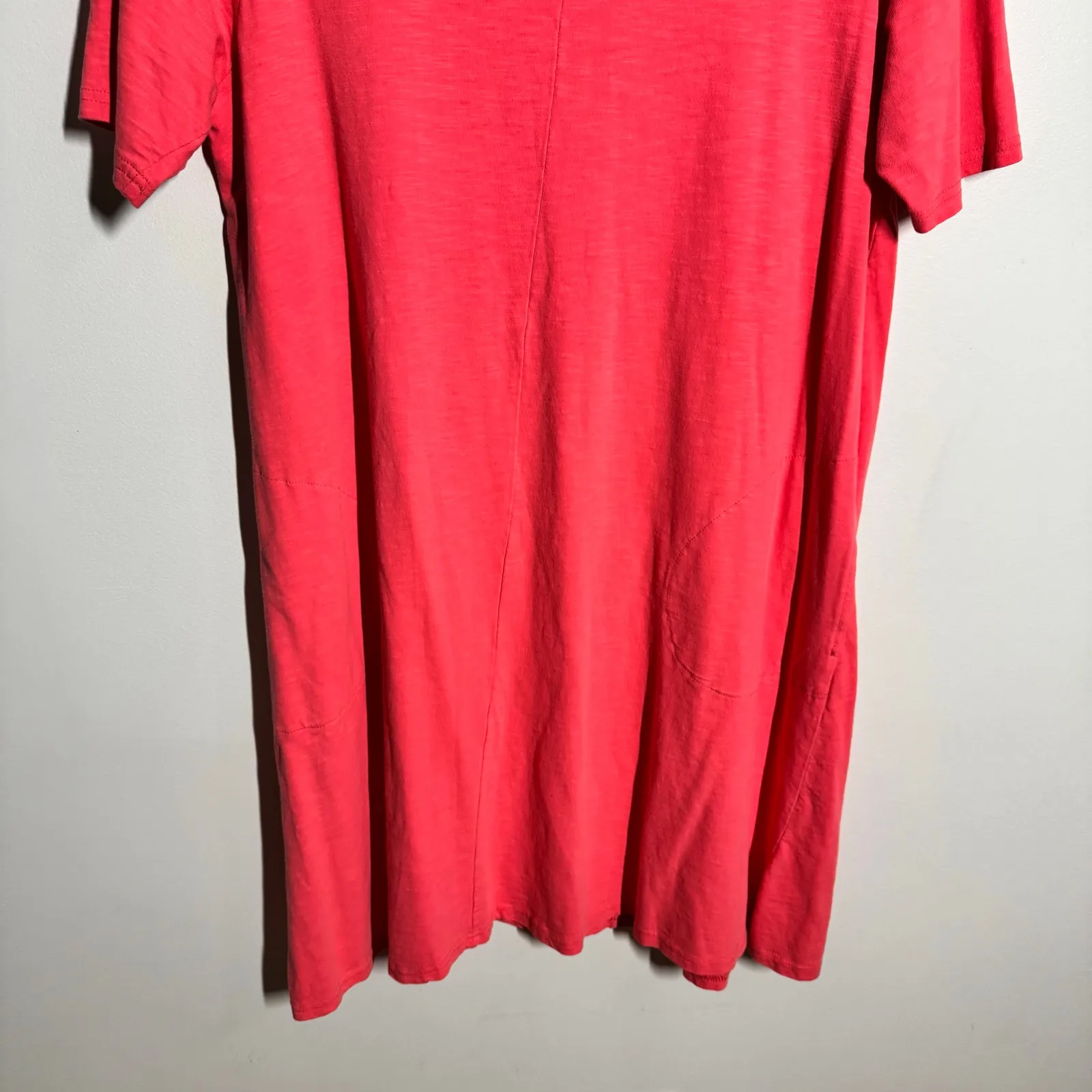 Fresh Produce Tshirt Dress Women L Neon Pink Organic Cotton Coastal Preppy Comfy - Image 6