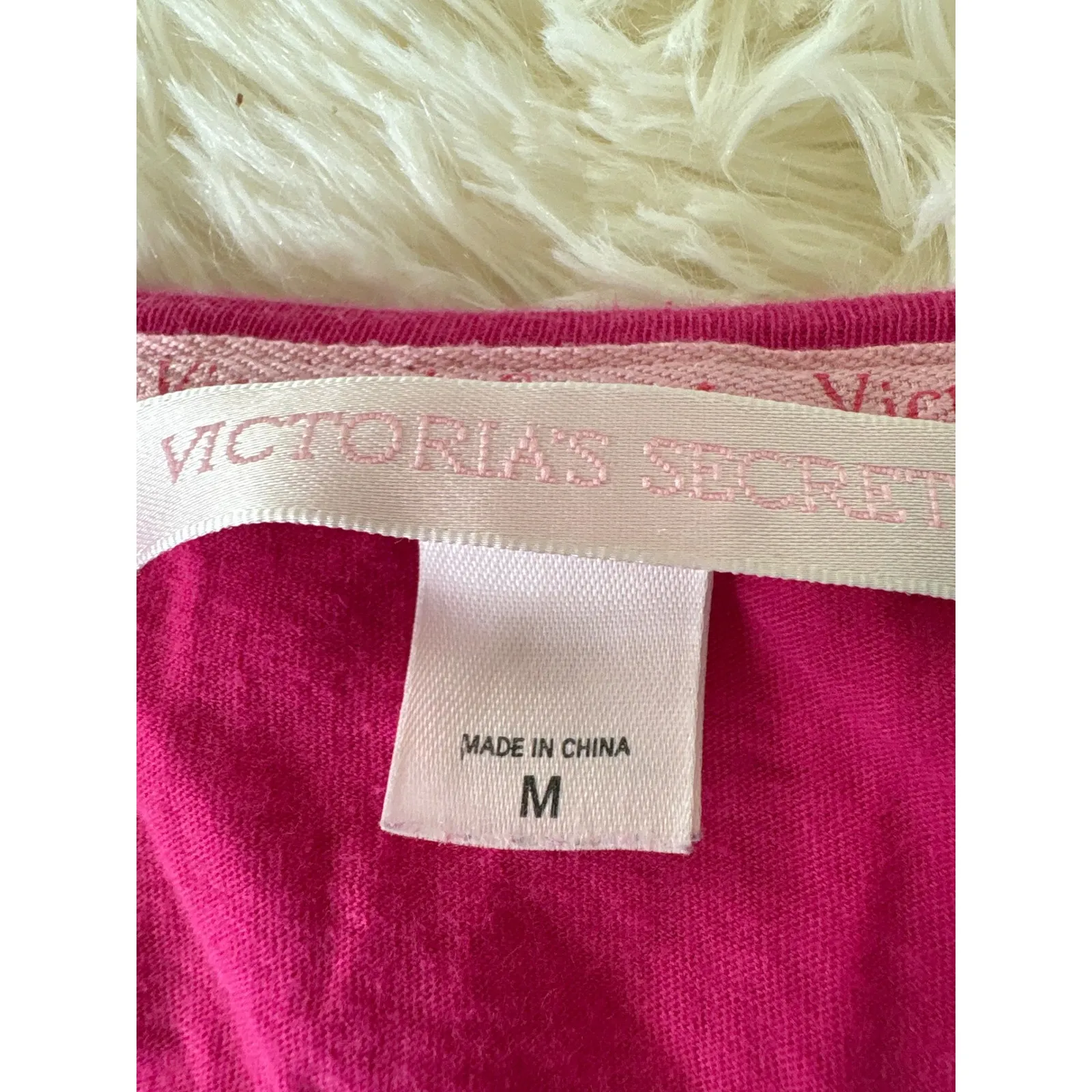 Victoria's Secret Pajama Set Women's‎ Medium Red Pink Plaid Sleepwear Loungewear - Image 4