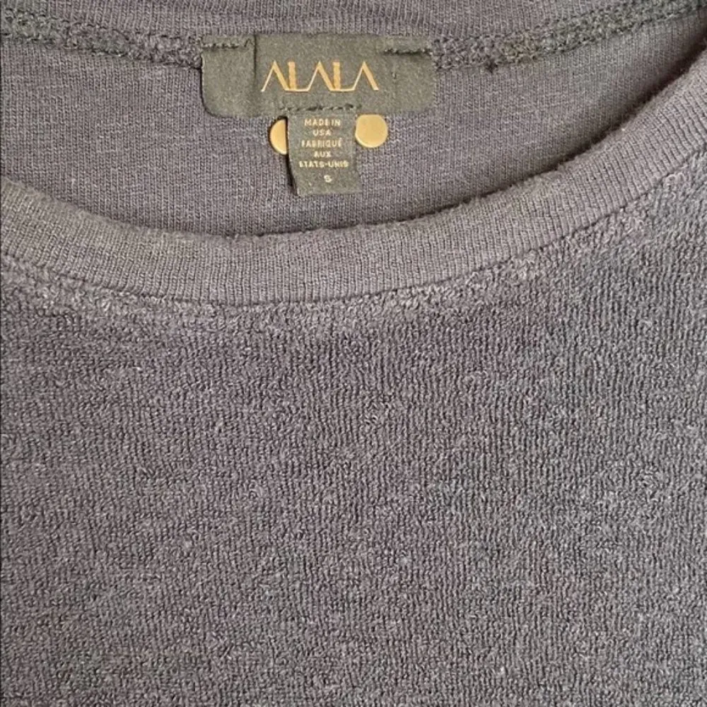 Revolve ALALA Curved Hem Knit Jumper Sweatshirt in Black - Image 4