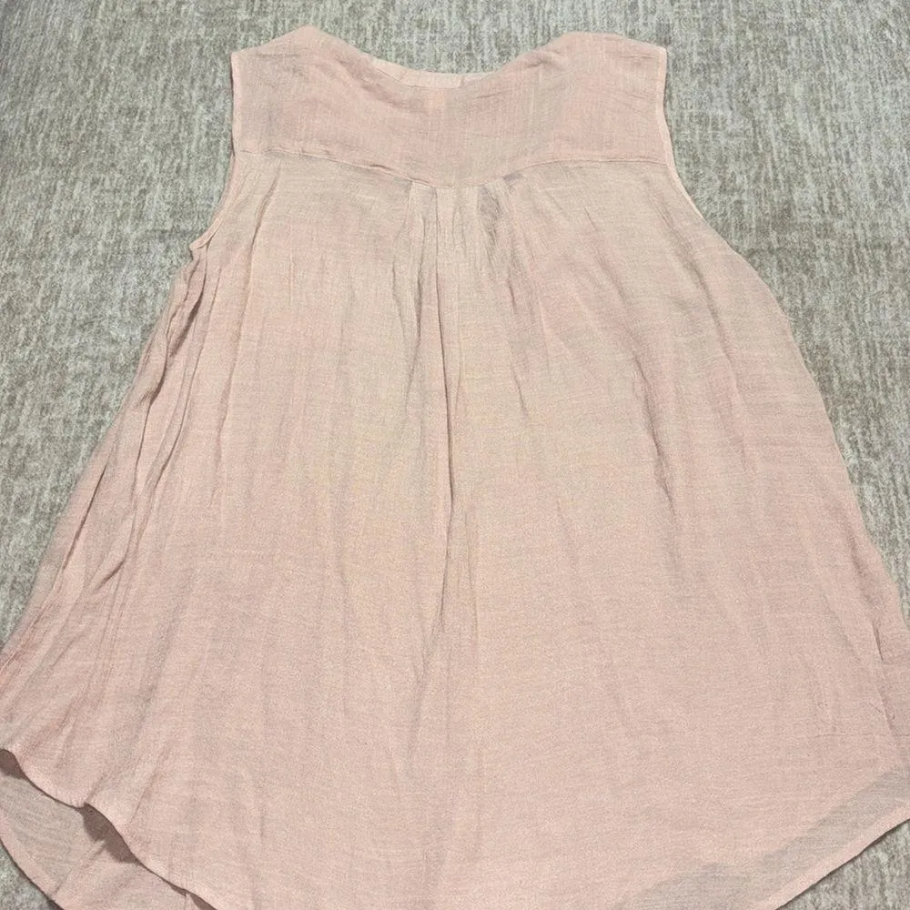 Torrid sz 3 3x 22/24 blush pink sleeveless tunic Spring Easter Summer flowy - Image 4
